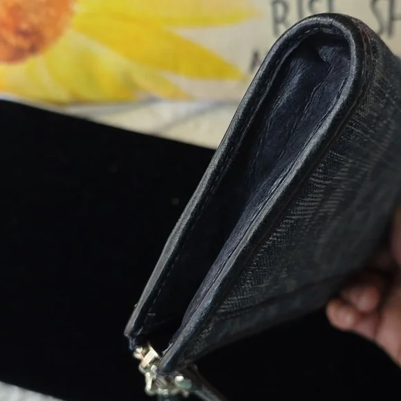 Coach DENIM POPPY Legacy LINED large Wristlet. Fits Iphone RARE - Picture 13 of 15